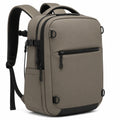 Zaino 32 x 16 x 46 cm in tessuto sintetico grigio tortora con tasche e spallacci imbottiti